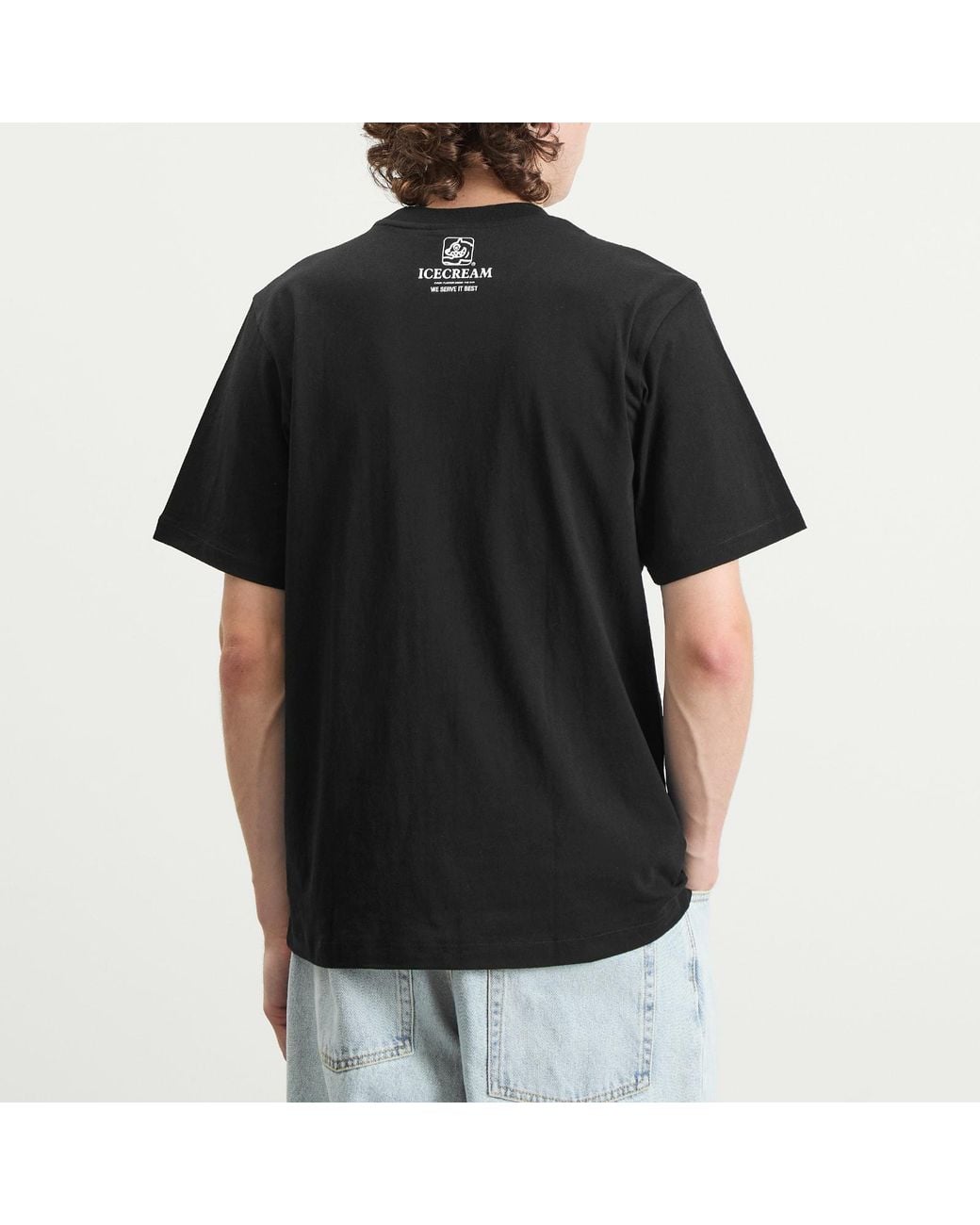 ICECREAM Black Serve It Best T-Shirt for men