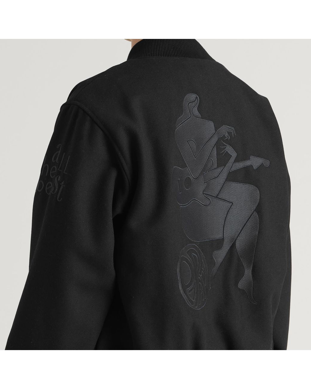 by Parra Black All The Best Varsity Jacket for men