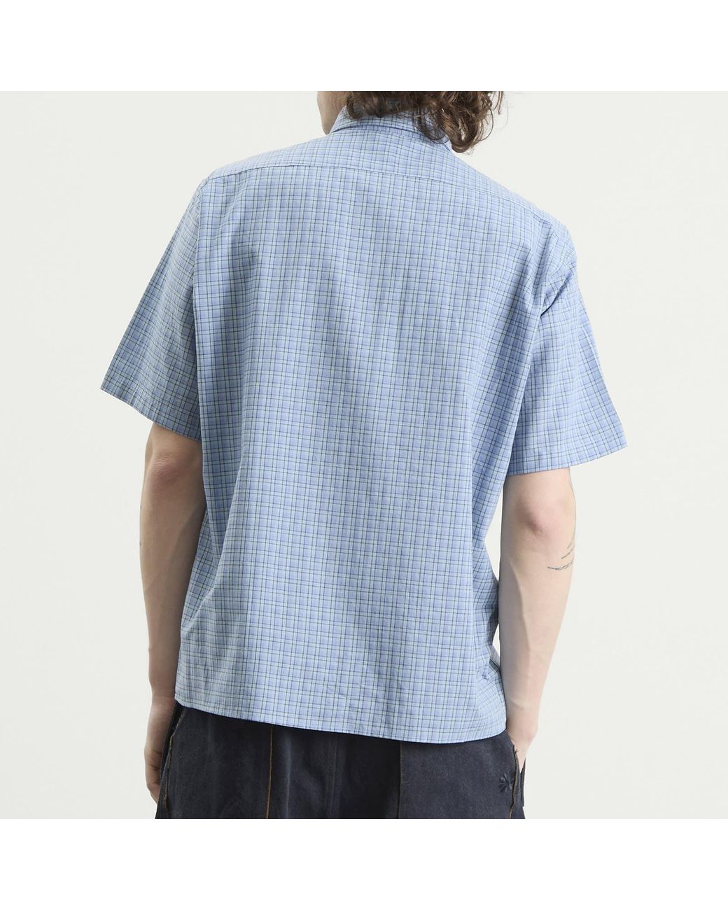 No Problemo Blue Alien-O Print Check Shirt for men