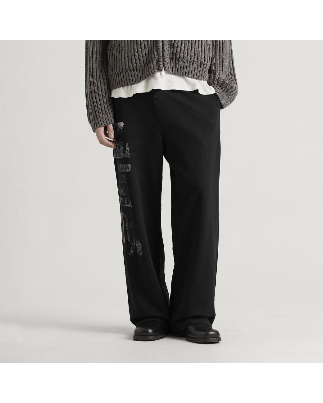 DIESEL Black Tour Open Hem Sweatpants for men