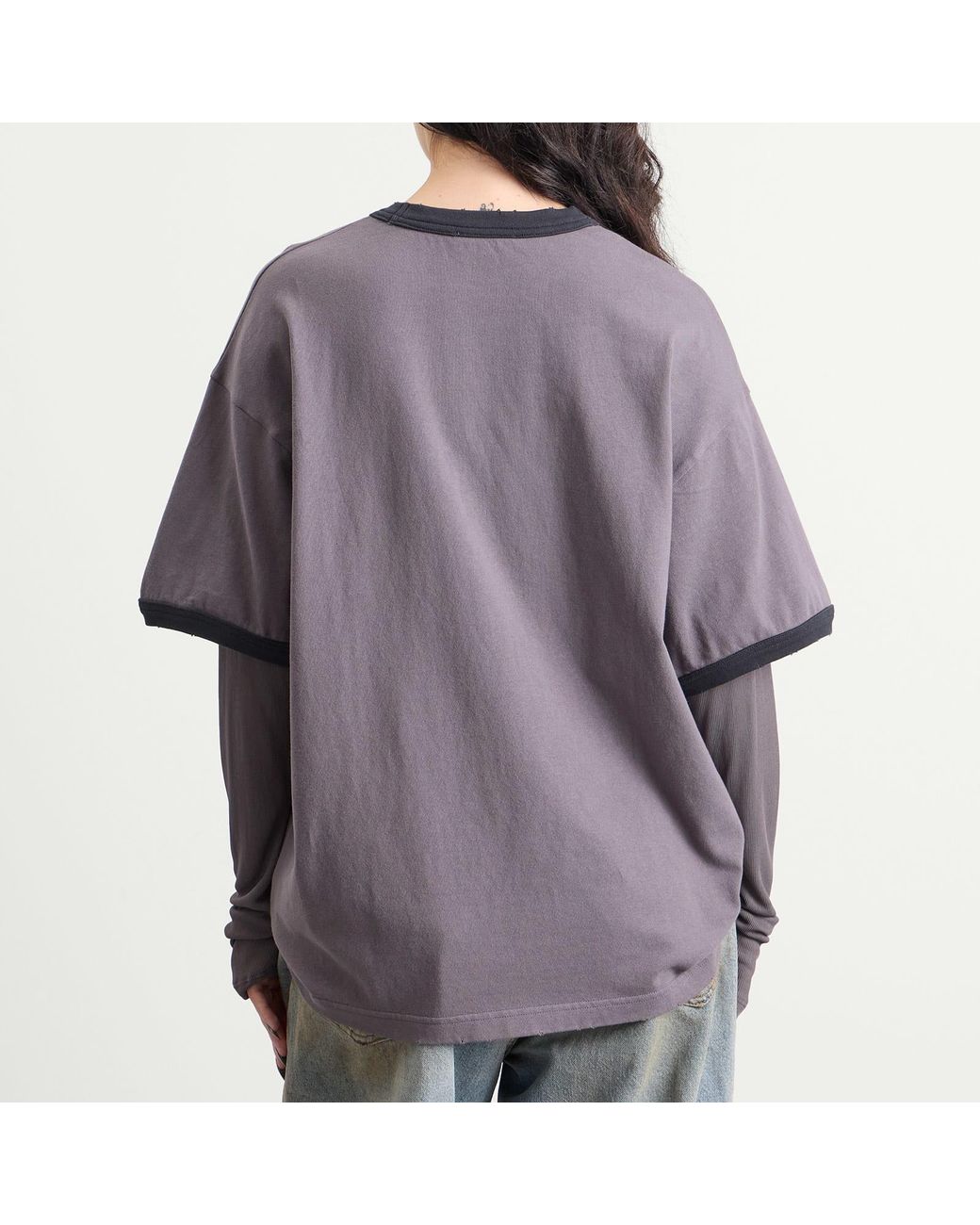 Acne Purple Edra Double College Top