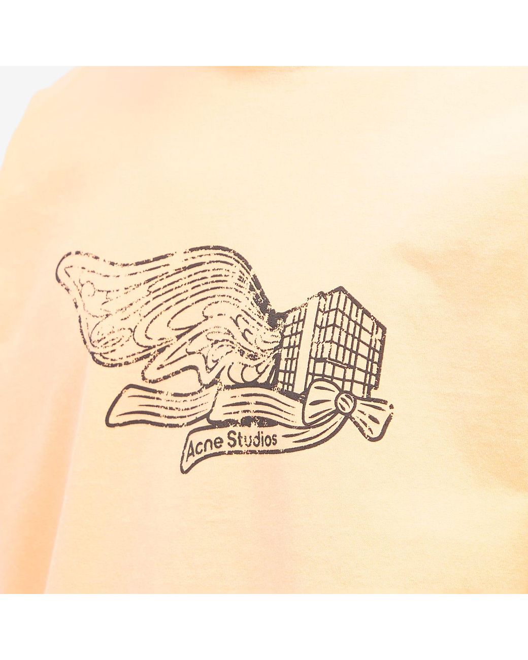 Tシャツ・カットソー Acne Studios / Edden Logo Wings Long Sleeve T-Shirt Acne Studios Men's Edden Logo Wings Long Sleeve T-Shirt in