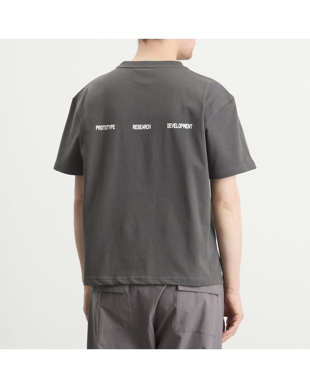 KA_YO_Prototype Gray Boxy Logo T-Shirt for men