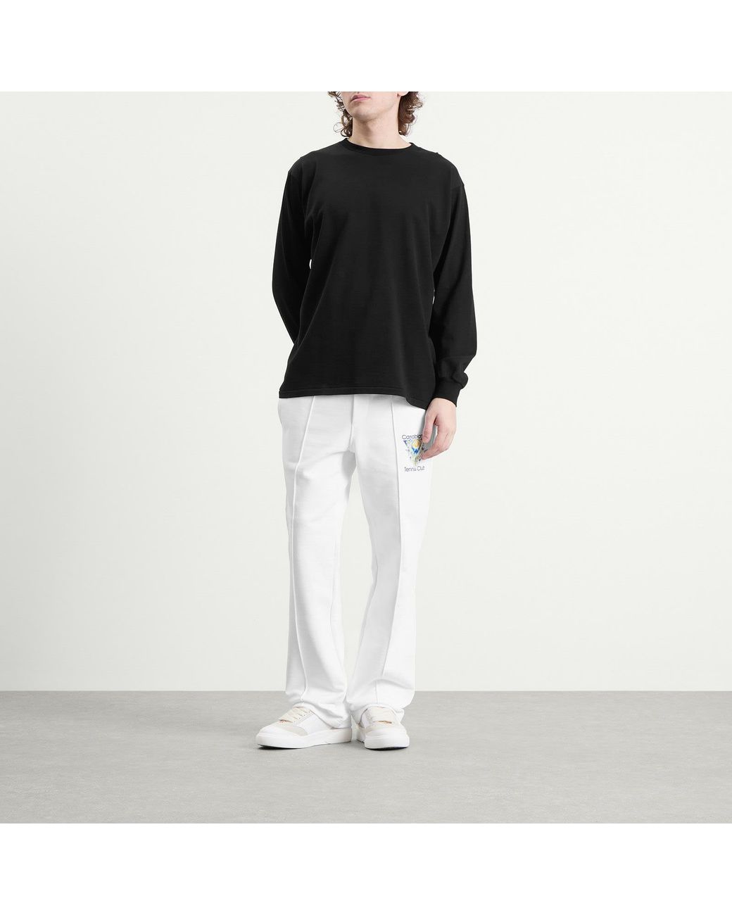Casablanca White Tennis Club Icon Pintuck Jogger for men