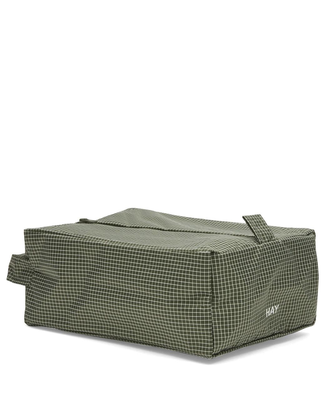 Hay Green Grid Wash Bag