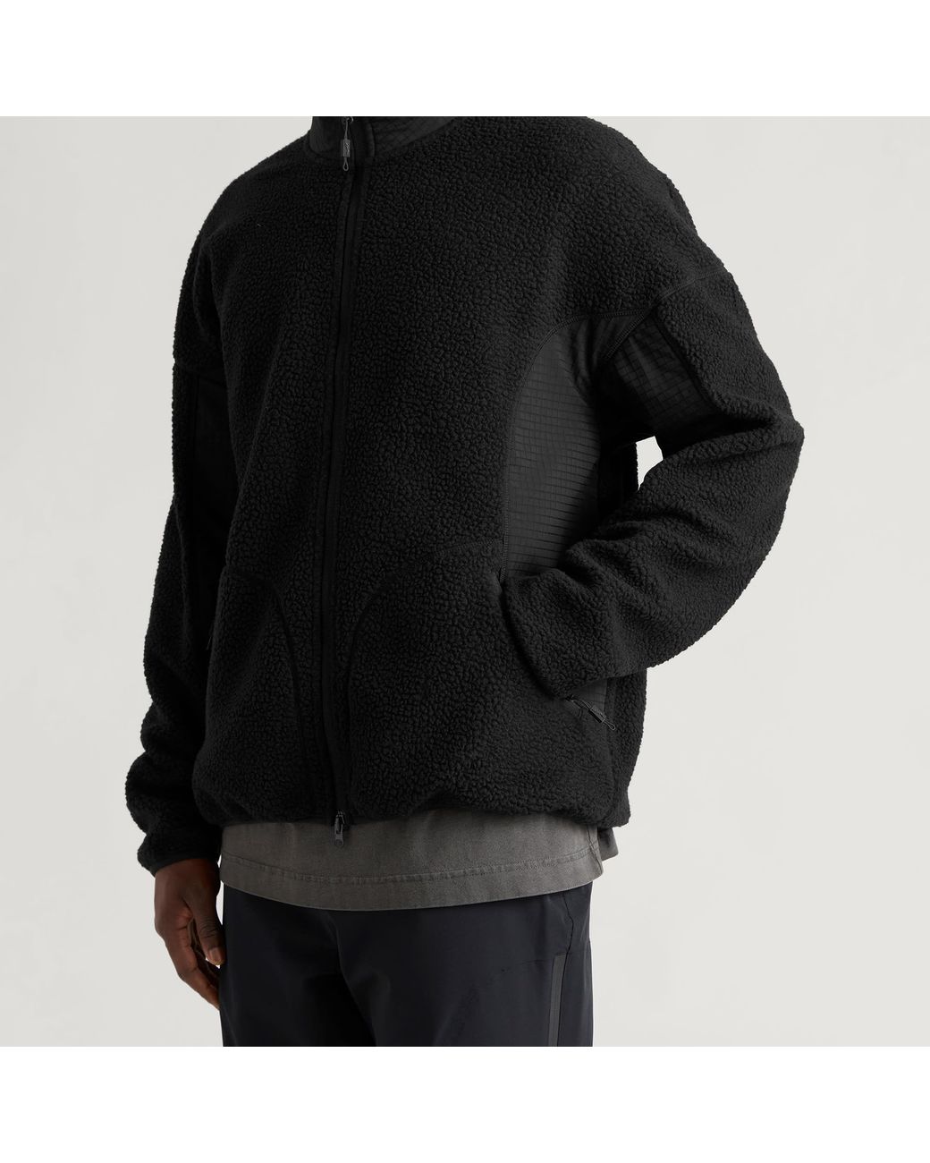 Mellow Clo Black Expedition Fleece Jacket for men