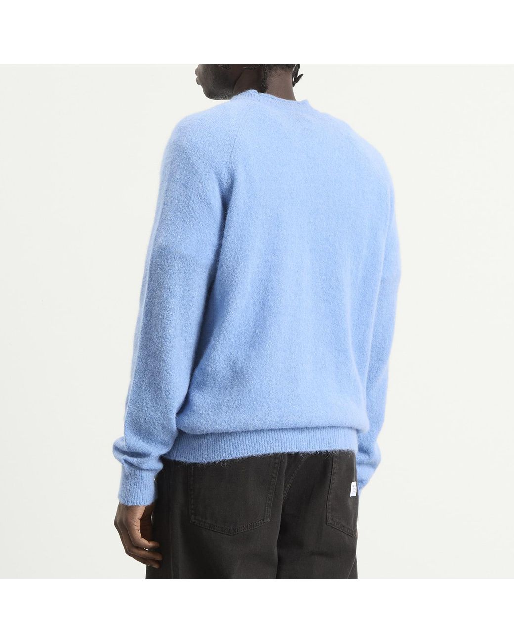 Norse Projects Blue Skogafoss Baby Alpaca Jumper for men