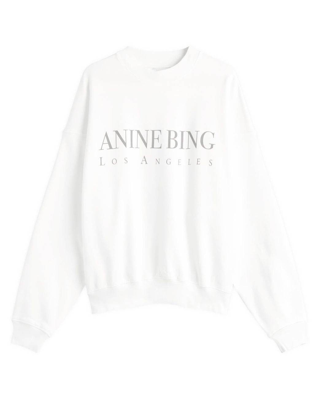 Anine Bing White Jaci Los Angeles Sweatshirt
