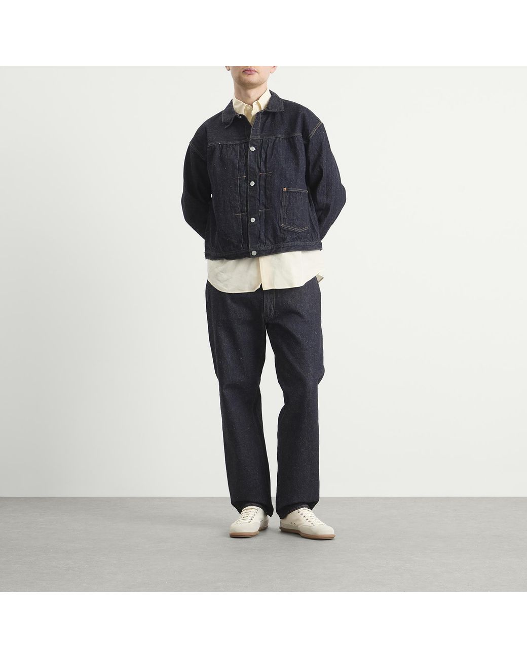 Kaptain Sunshine Black Wash Denim Tracker Jacket for men