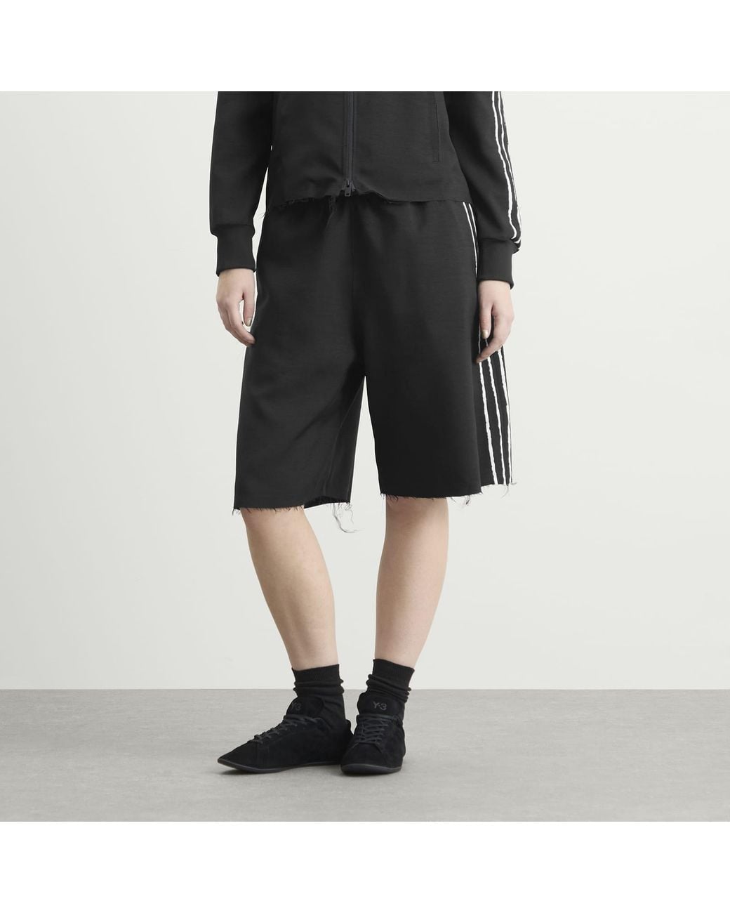 Y-3 3-Stripe Shorts in Black | Lyst
