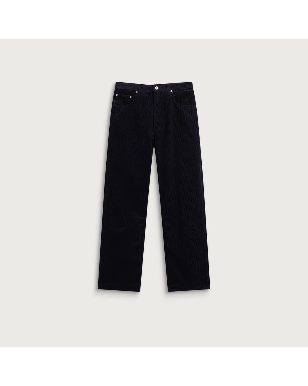 Norse Projects Blue Korshavn Relaxed 5 Pocket Corduroy Trousers for men