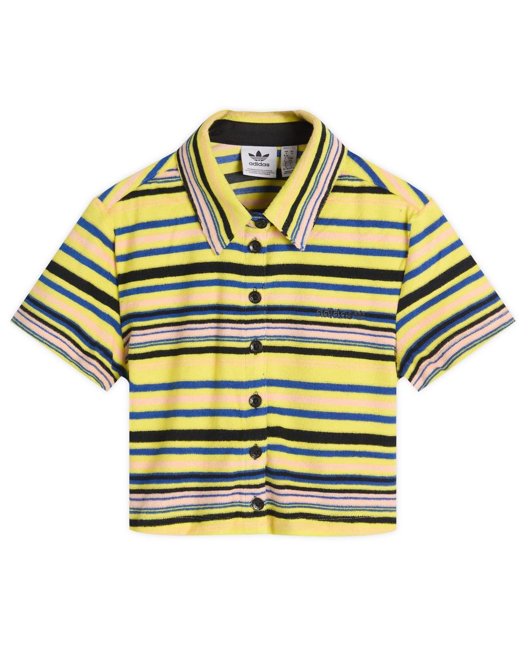 Adidas Yellow Towel Button-Up Tee