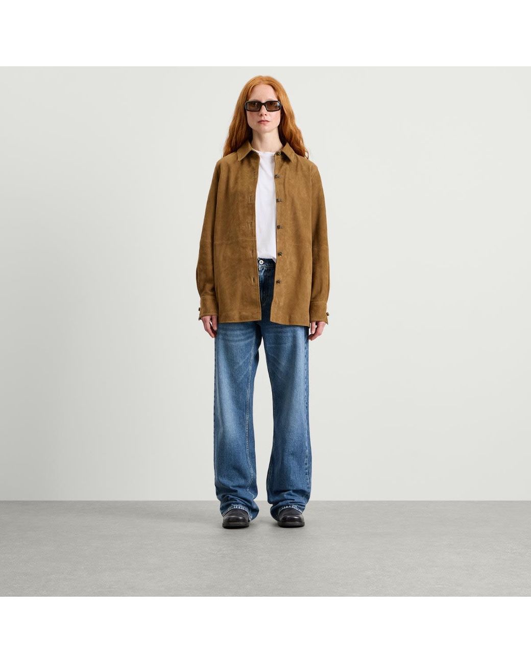 Rohe Brown Suede Pankou Overshirt