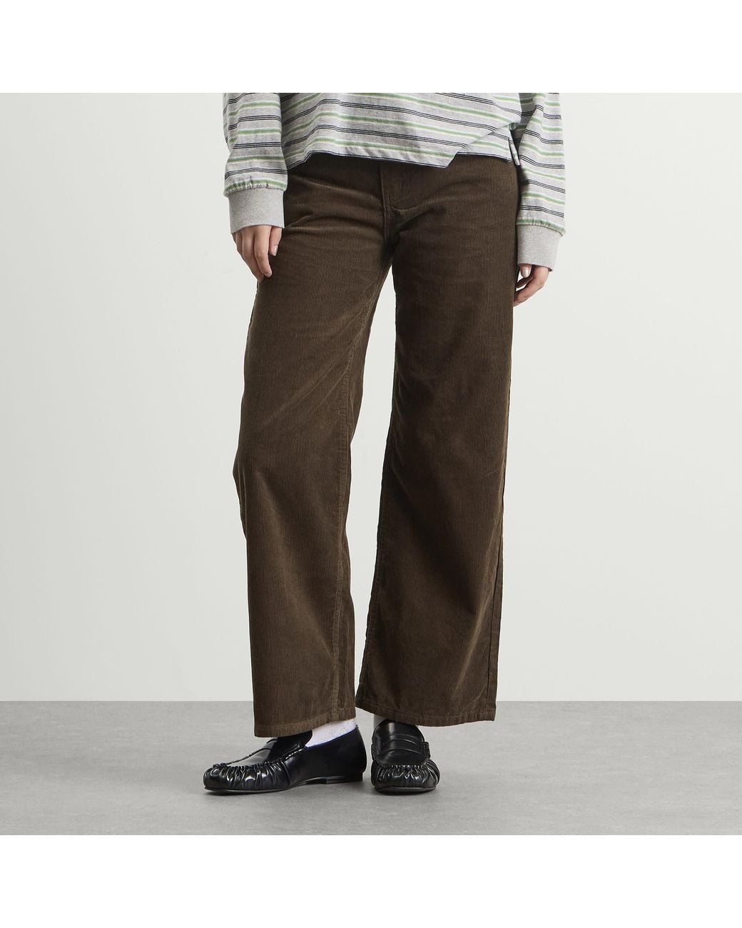 DUNST Brown 90S Wide Corduroy Jeans