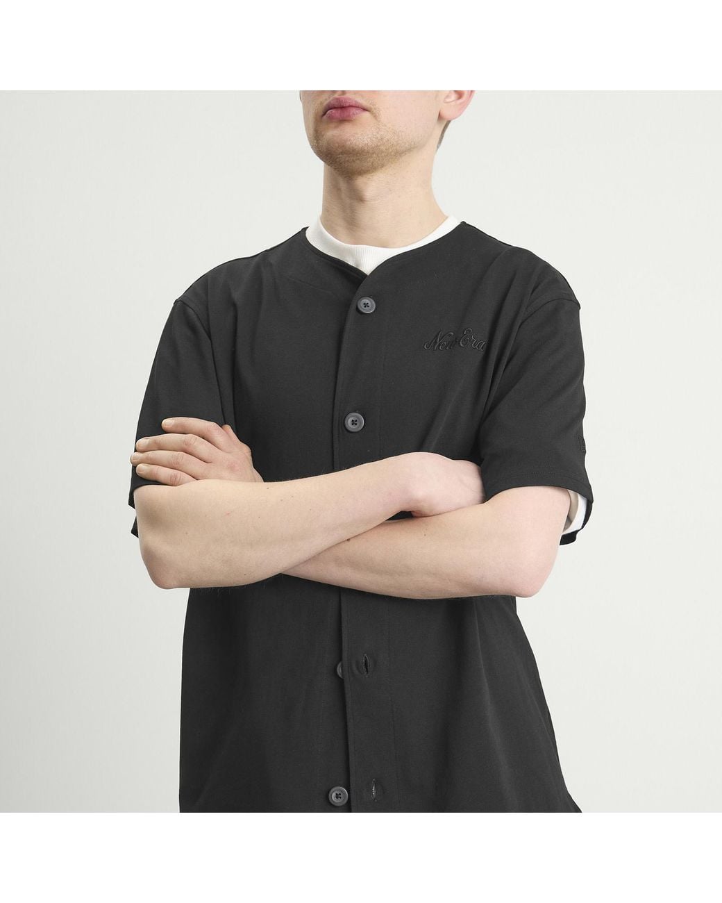 KTZ Black Script Baseball Jersey for men