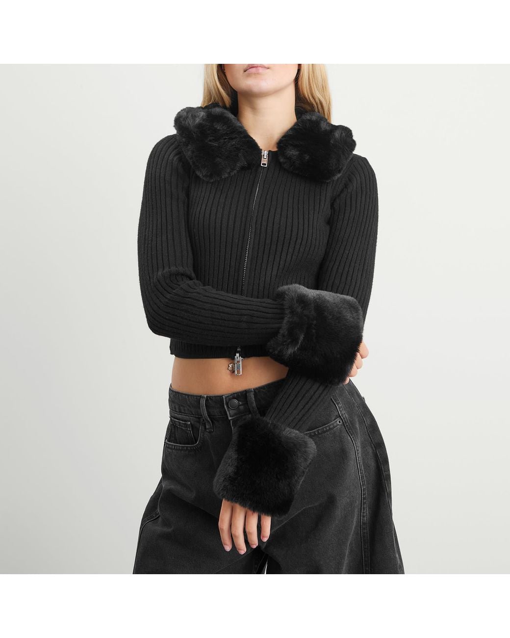 House Of Sunny Black Peggy Cardigan