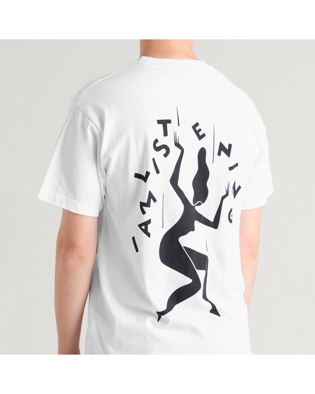by Parra White Not Listening T-Shirt for men