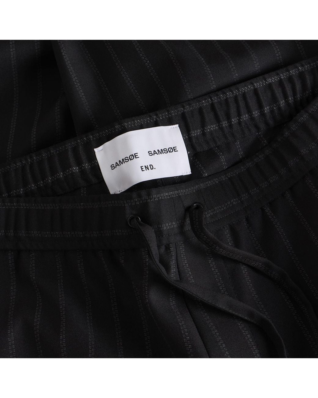 Samsøe & Samsøe Black End. X Saeryx Wide Elasticated Trousers for men
