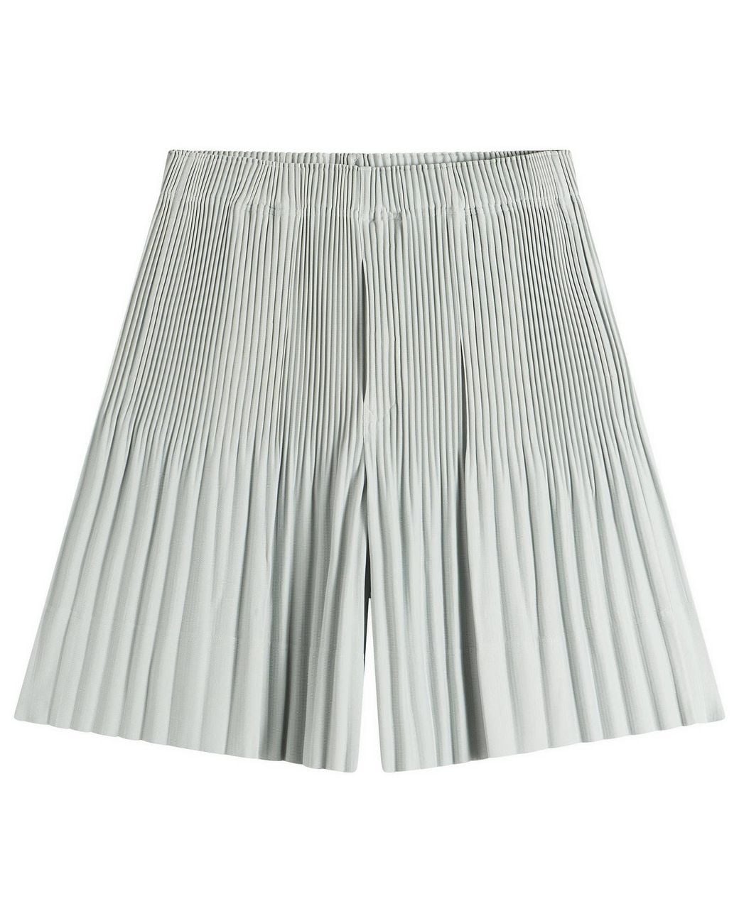 Homme Plissé Issey Miyake Gray Pleat Short for men