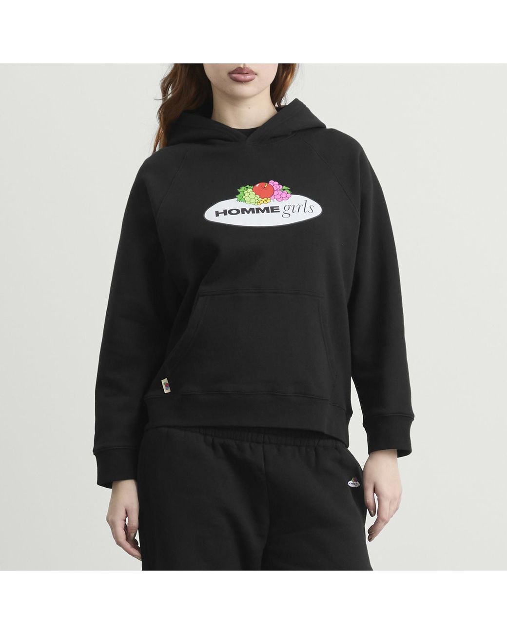 HOMMEGIRLS Black X Fruit Of The Loom Hoodie