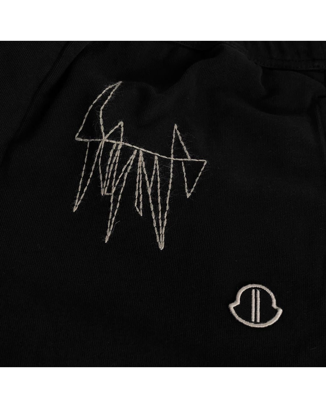 Rick Owens Black X Moncler Drawstring Jogger