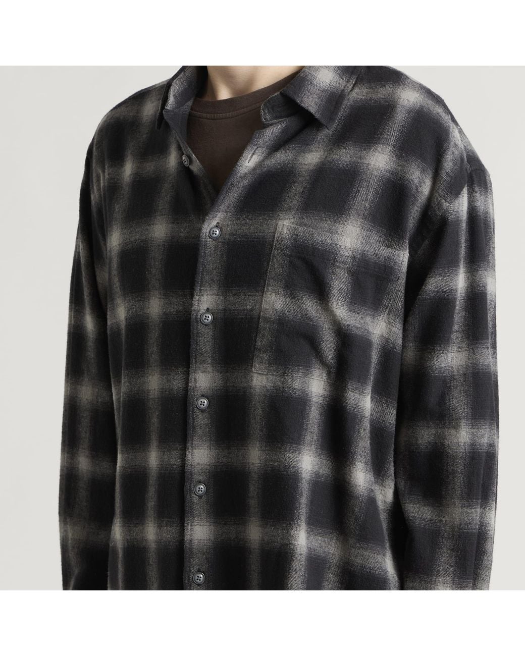 FRIZMWORKS Black Ombre Check Shirt for men