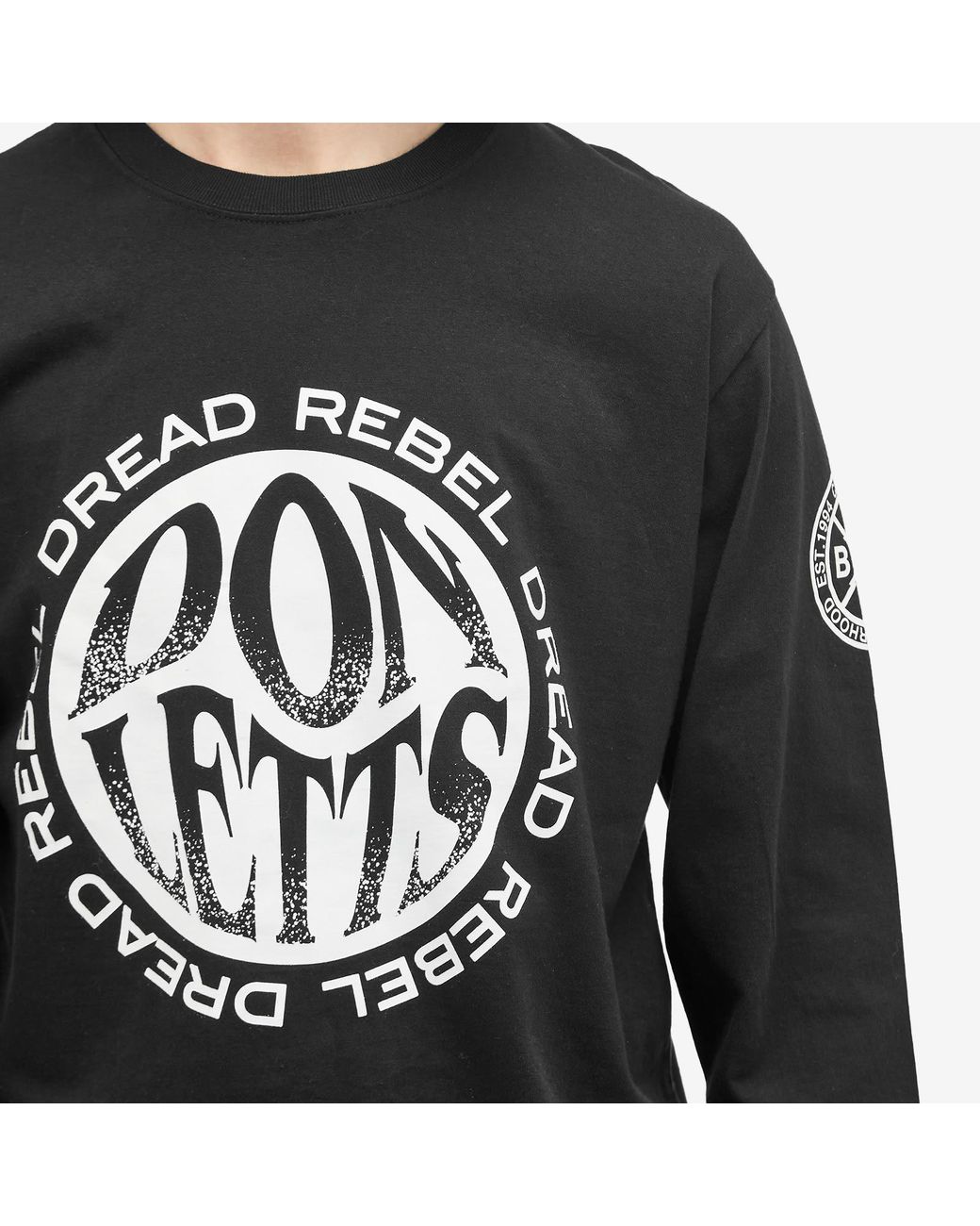 Neighborhood X Rebel Dread Hardware Long Sleeve T-Shirt in Black