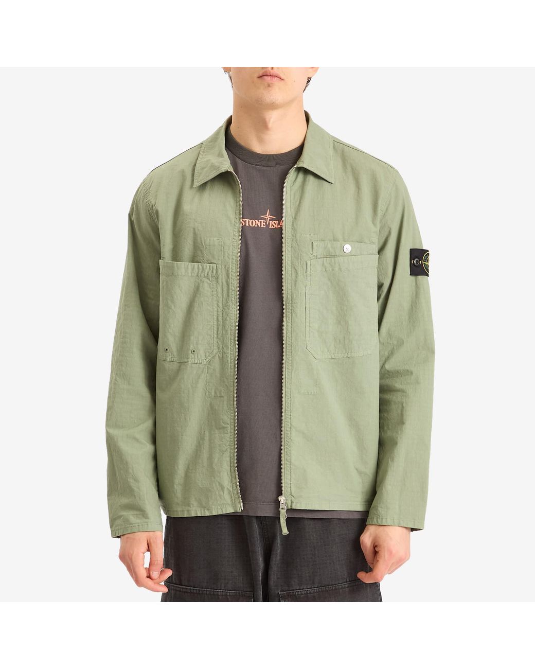 Stone Island Mil-Spec Stretch Ripstop-Tc Shirt Jacket in