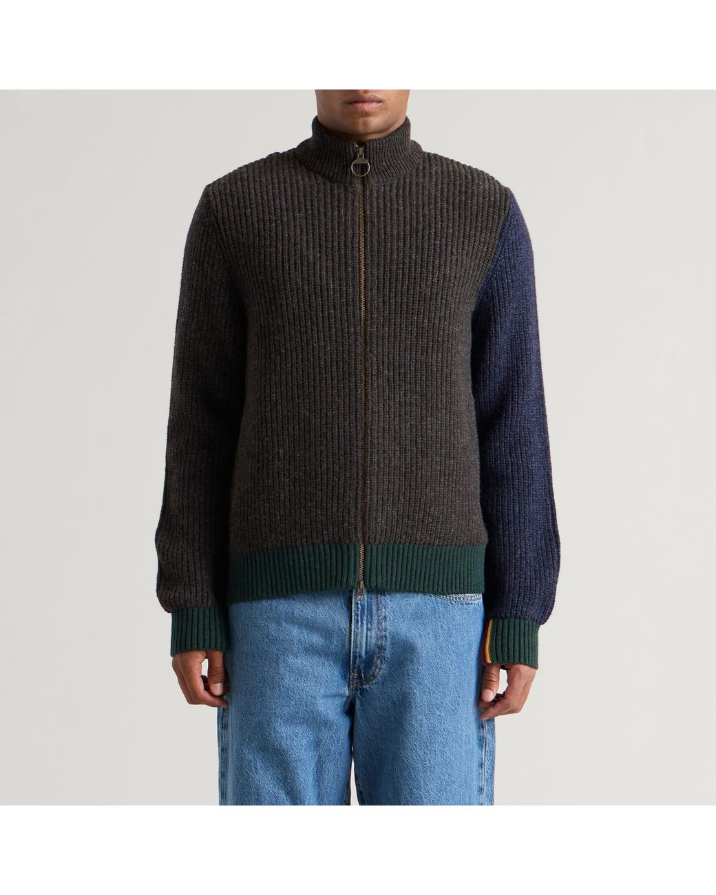 Barbour Black X Paul Smith Gamefair Cardigan for men