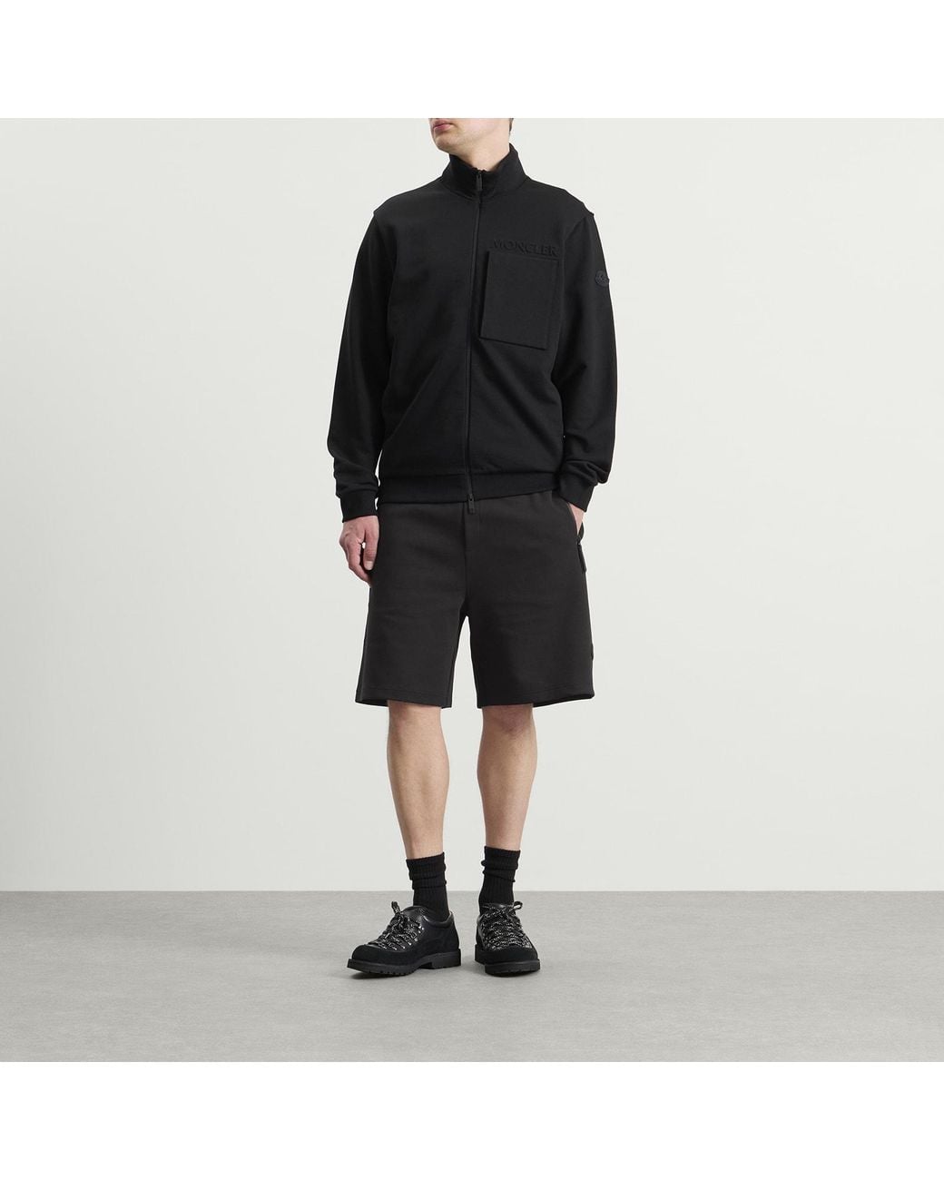 Moncler Black Double Faced Shorts for men