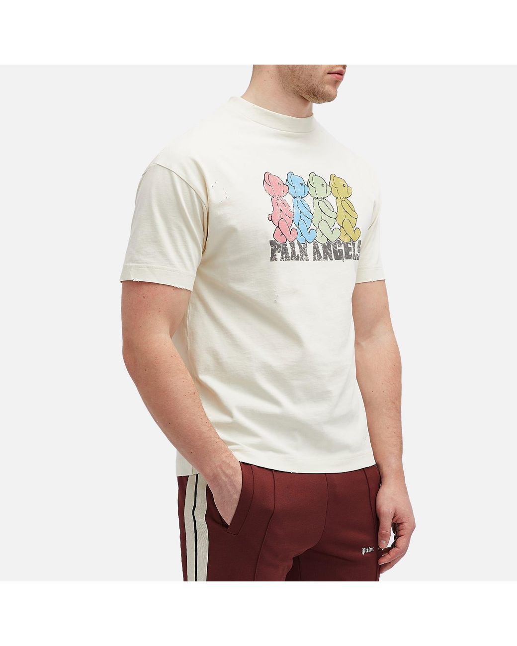 ★人気★【Palm Angels】CROSSROAD BEARS T-SHIRT Palm Angels Crossroads Bears T-shirt | Neutrals | FARFETCH