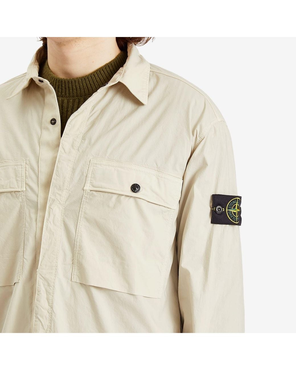 Stone Island Natural Tela Paracadute Shirt Jacket for men