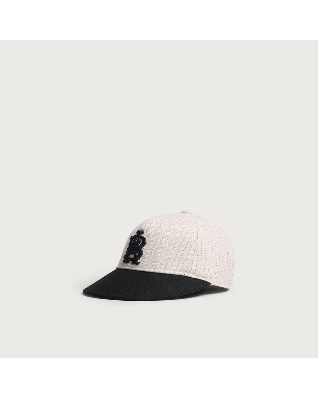 About Blank Black Monogram Pinstripe Cap for men