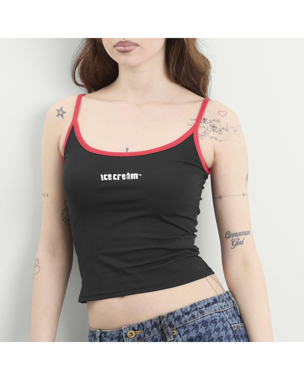 ICECREAM Black Soft Serve Contrast Vest Top