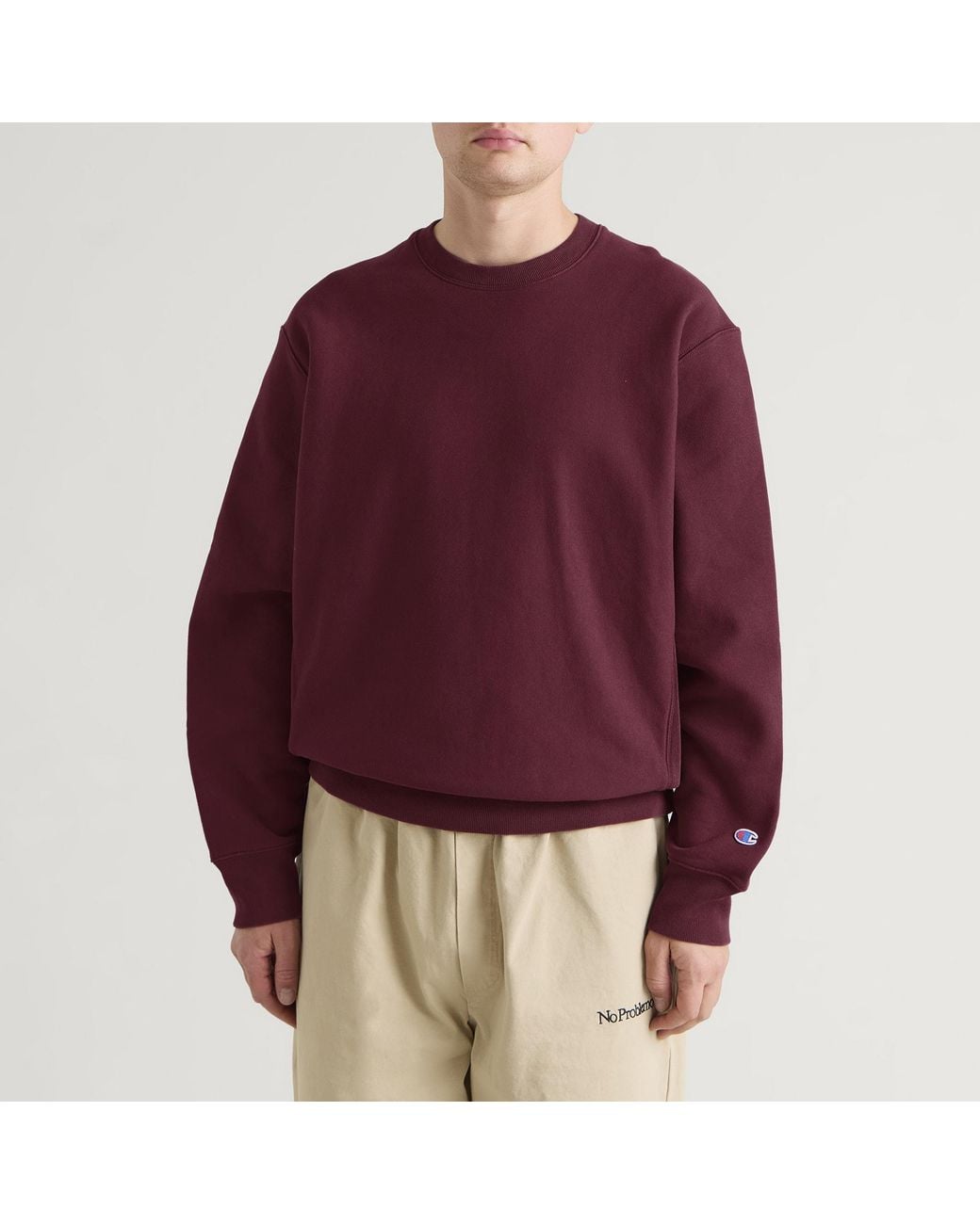 Champion Purple Reverse Weave Relaxed Sweatshirt for men