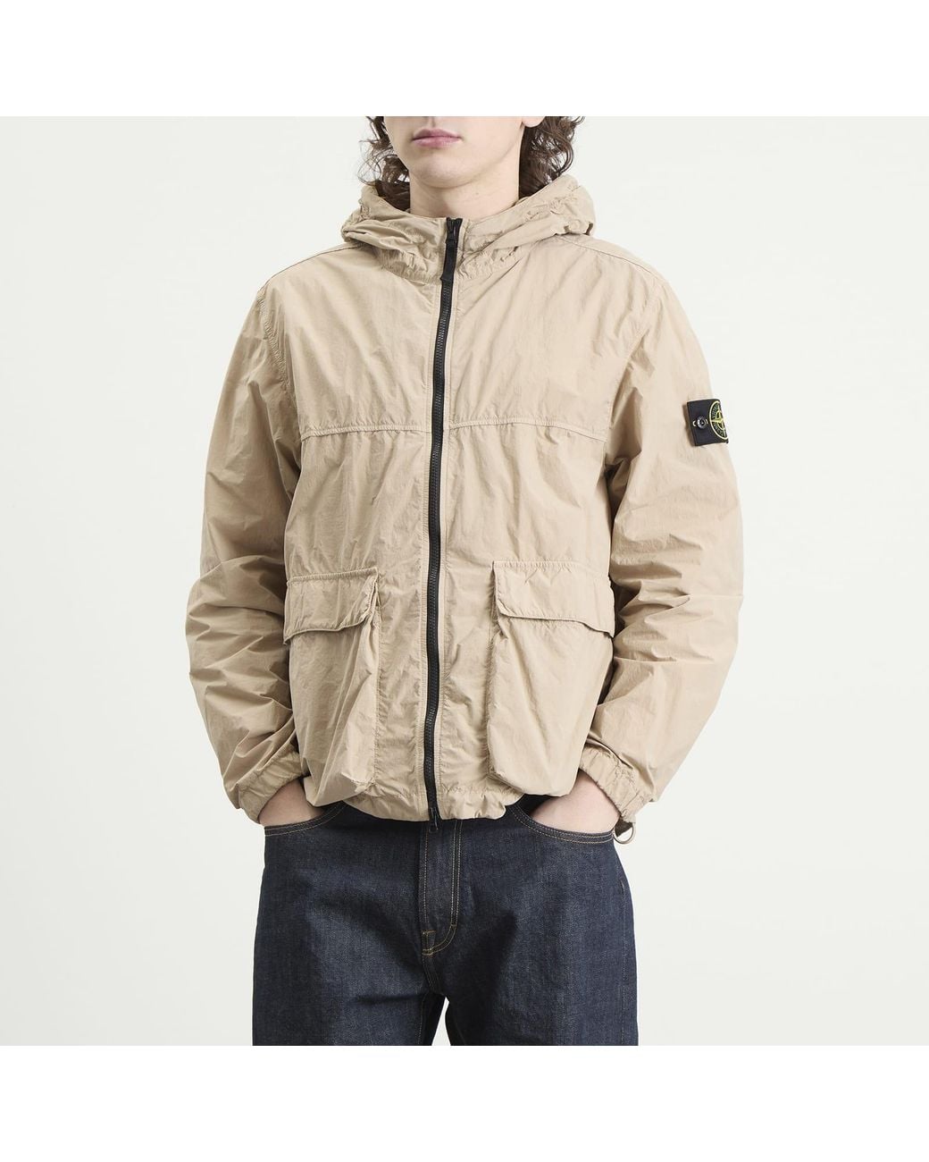 Stone Island Natural Nylon Smerigliato-Tc Short Parka Jacket for men