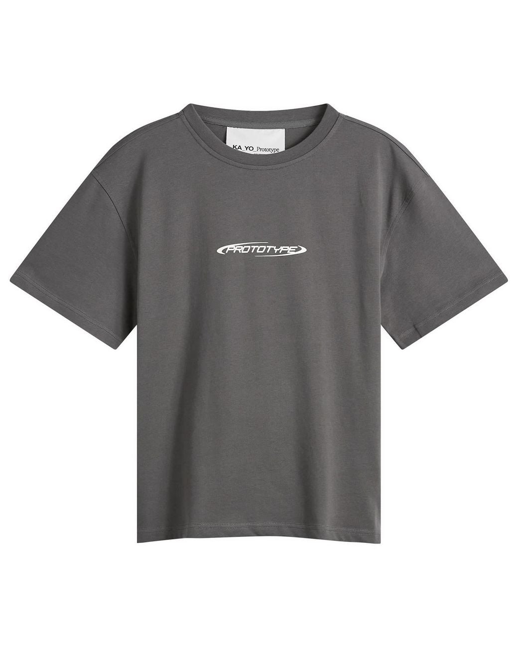 KA_YO_Prototype Gray Boxy Logo T-Shirt for men