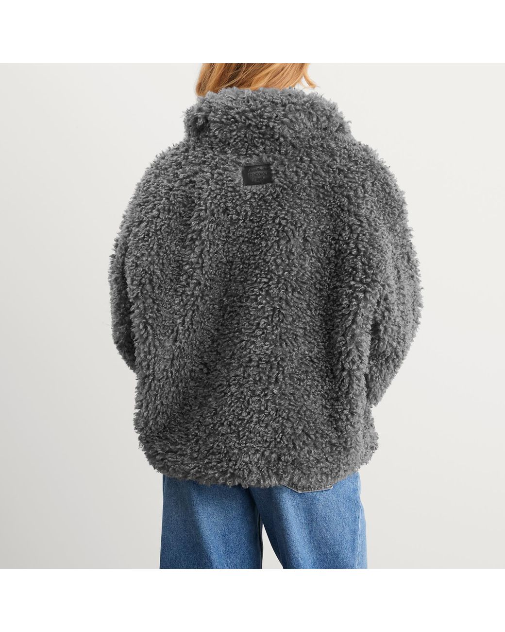 Acne Gray Felemmy Chunky Fleece Jacket