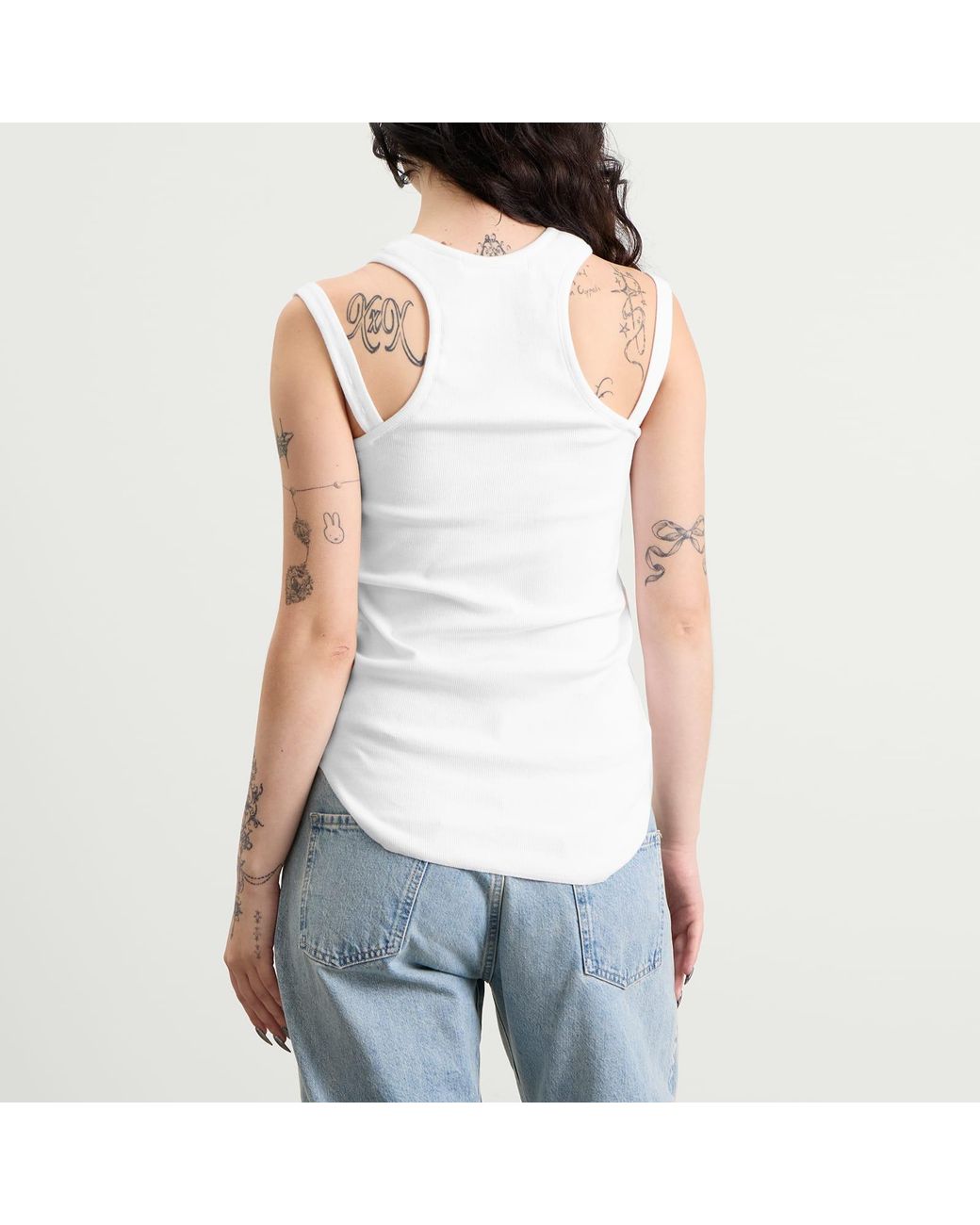 Toga White Toga Rib Tank Top