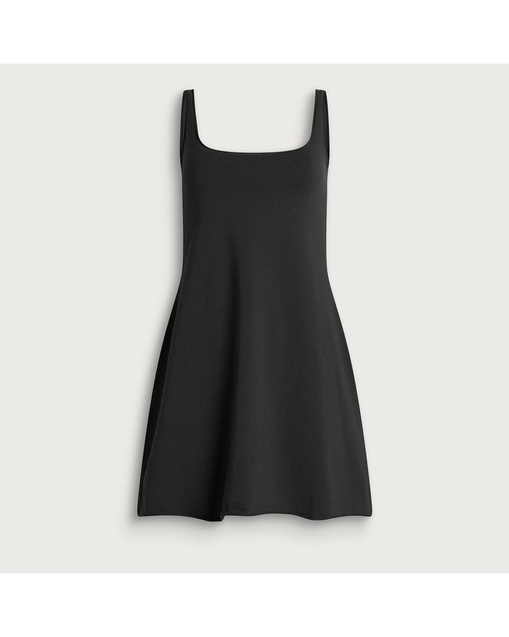 Skims Black Cotton Jersey Mini Dress