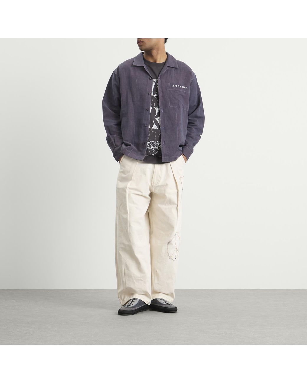 STORY mfg. Natural Hand Applique Lush Pants for men