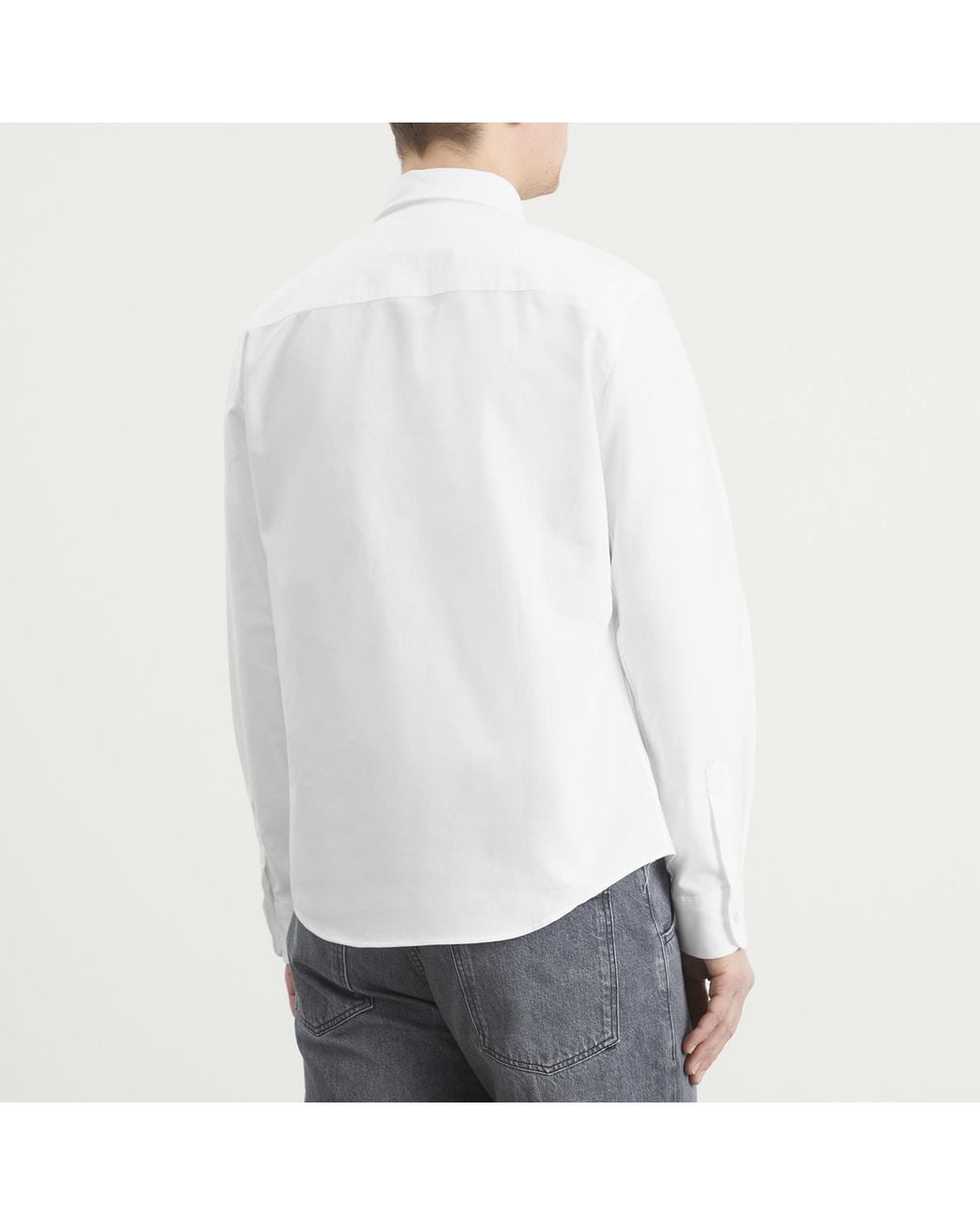 AMI White Contrasted Adc Classic Shirt for men
