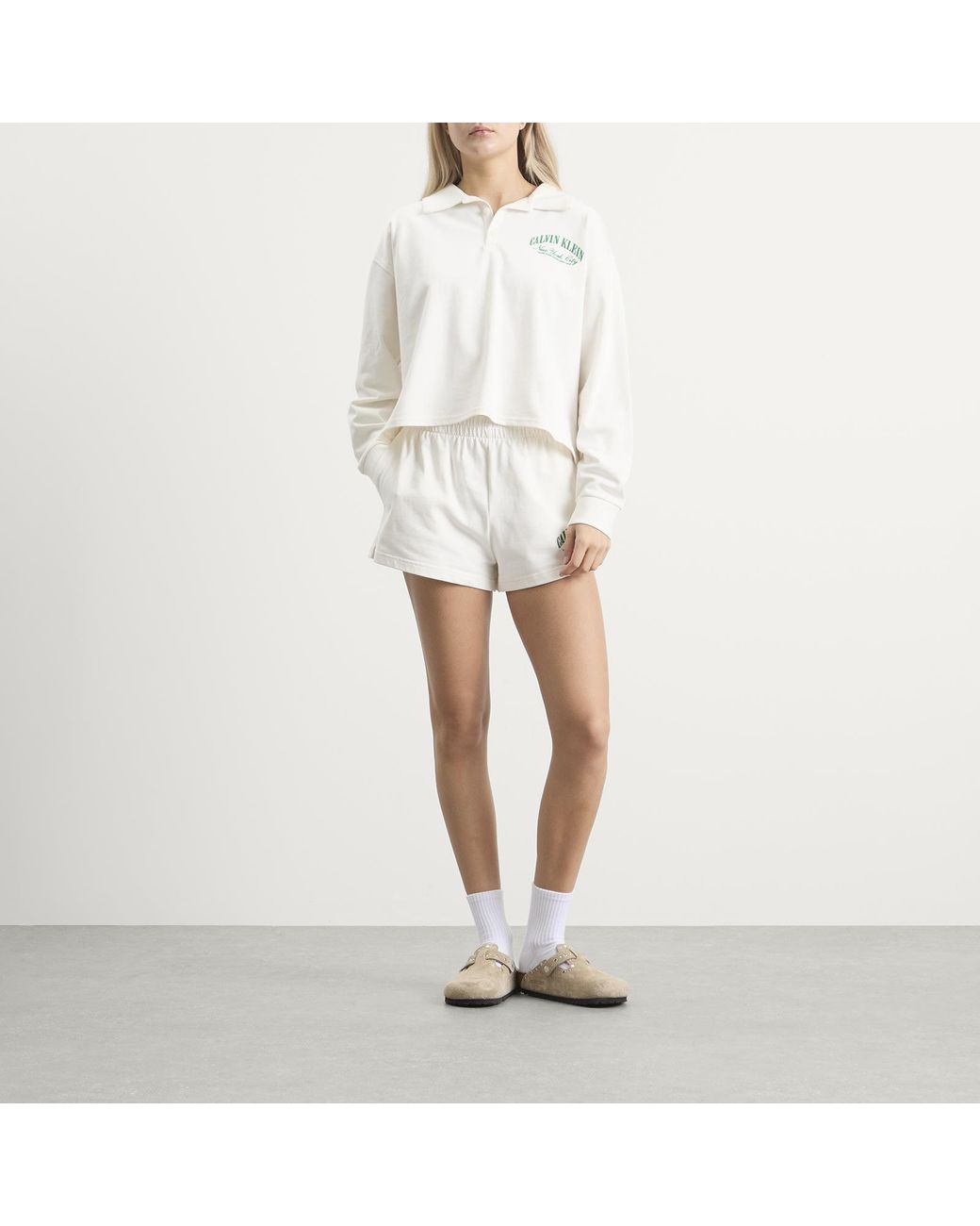 Calvin Klein White Logo Cotton Jersey Polo