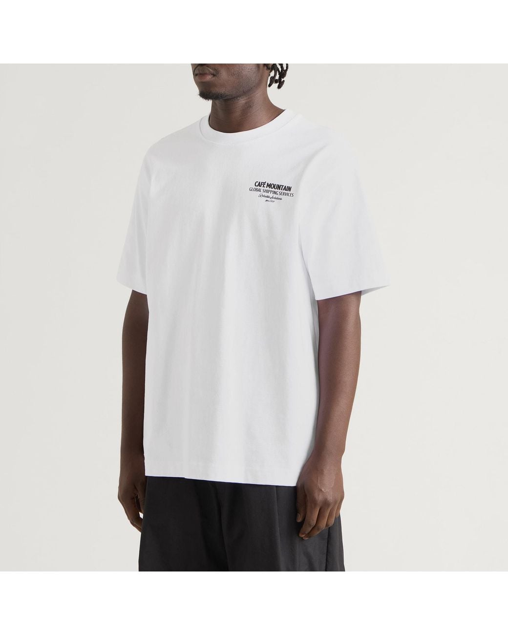 Cafe Mountain White Birdhouse T-Shirt for men