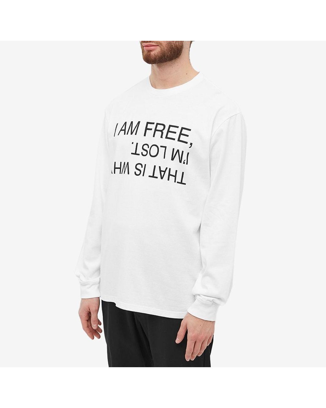 Undercoverism Long Sleeve I'm Lost T-shirt in White for Men | Lyst
