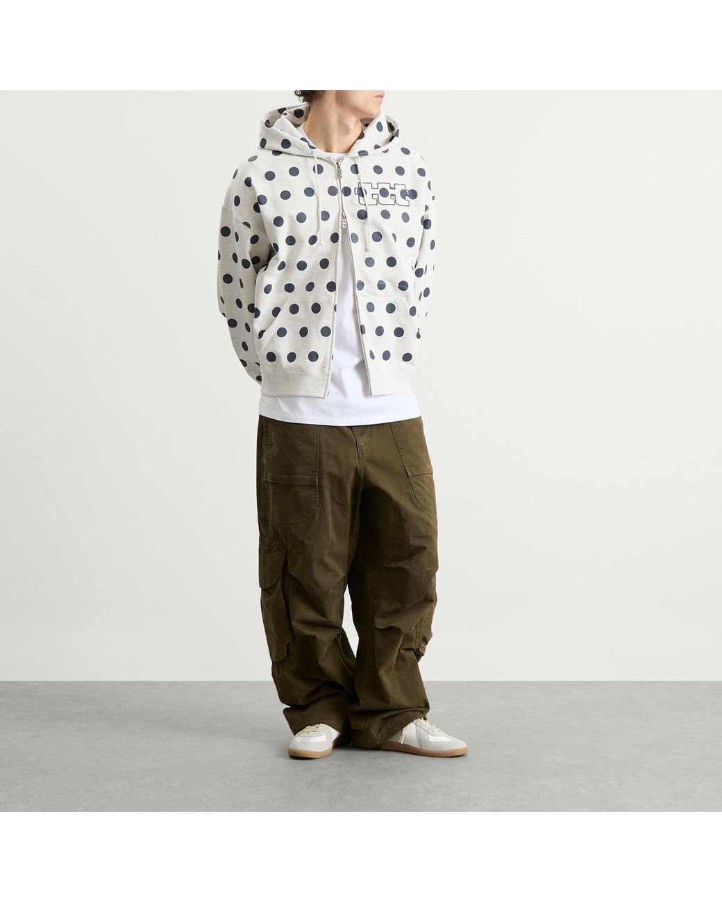 ttt_msw Dot zip up hoodie（GREY） M TTT MSW Dot Logo Zip Hoodie in