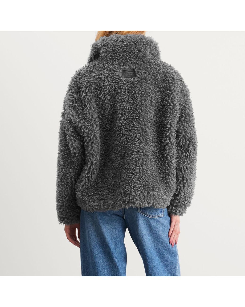 Acne Gray Felemmy Chunky Fleece Jacket