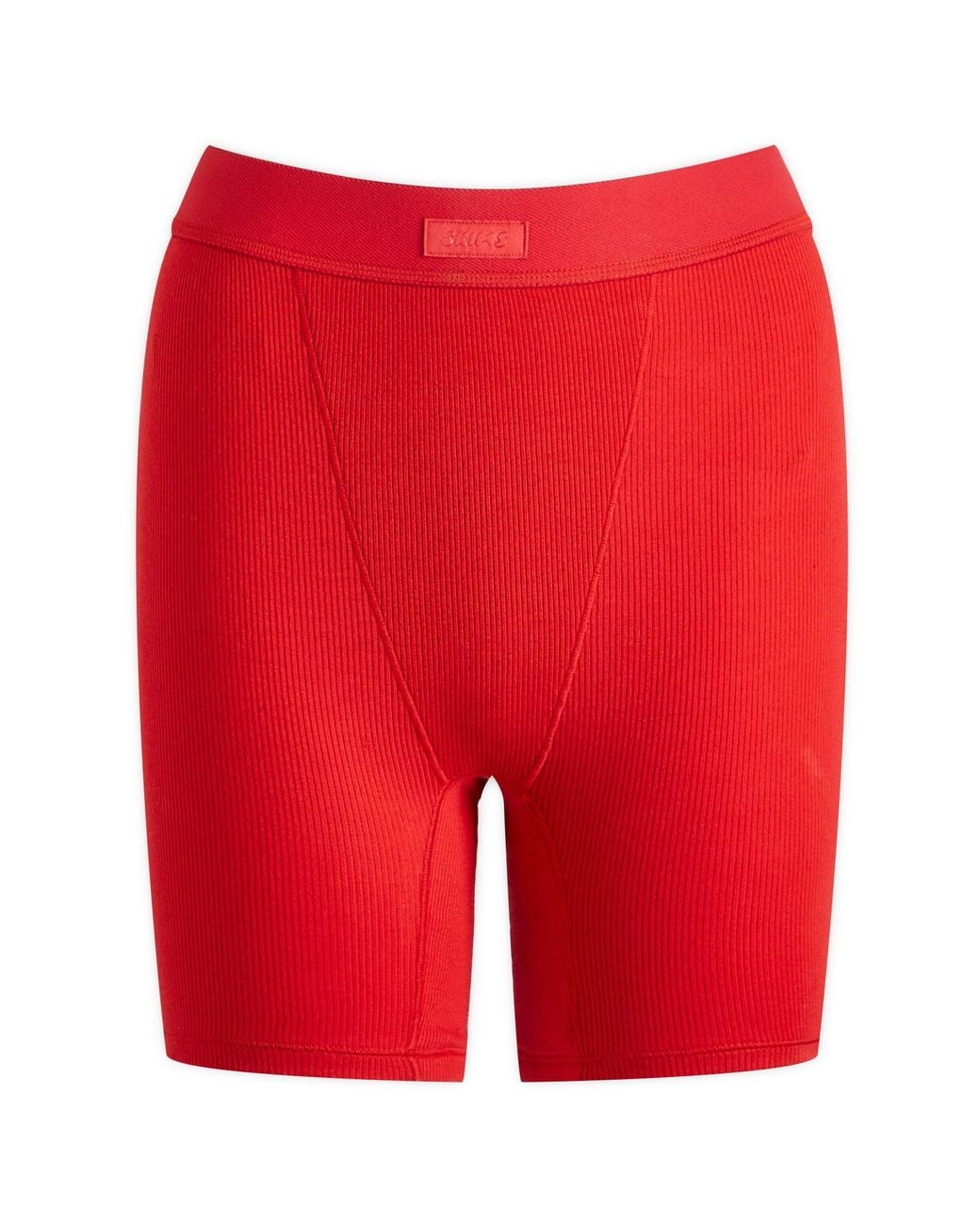 Skims Cotton Rib Boxer In Red Lyst UK skims-cotton-rib-boxer-in-red-lyst-uk