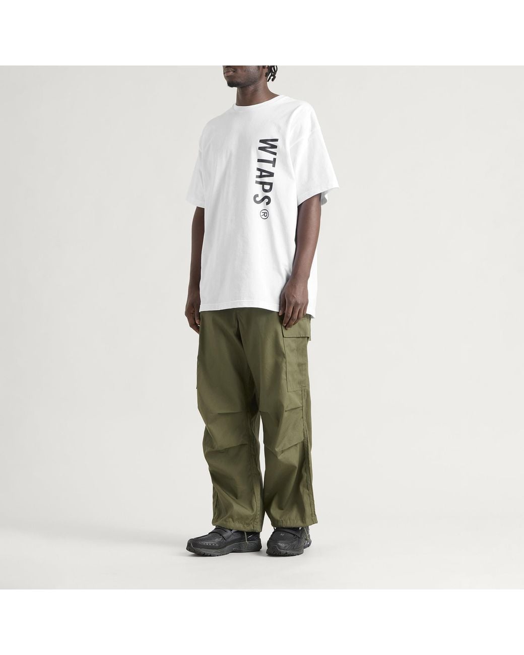 (w)taps White Sign Short Sleeve T-Shirt for men