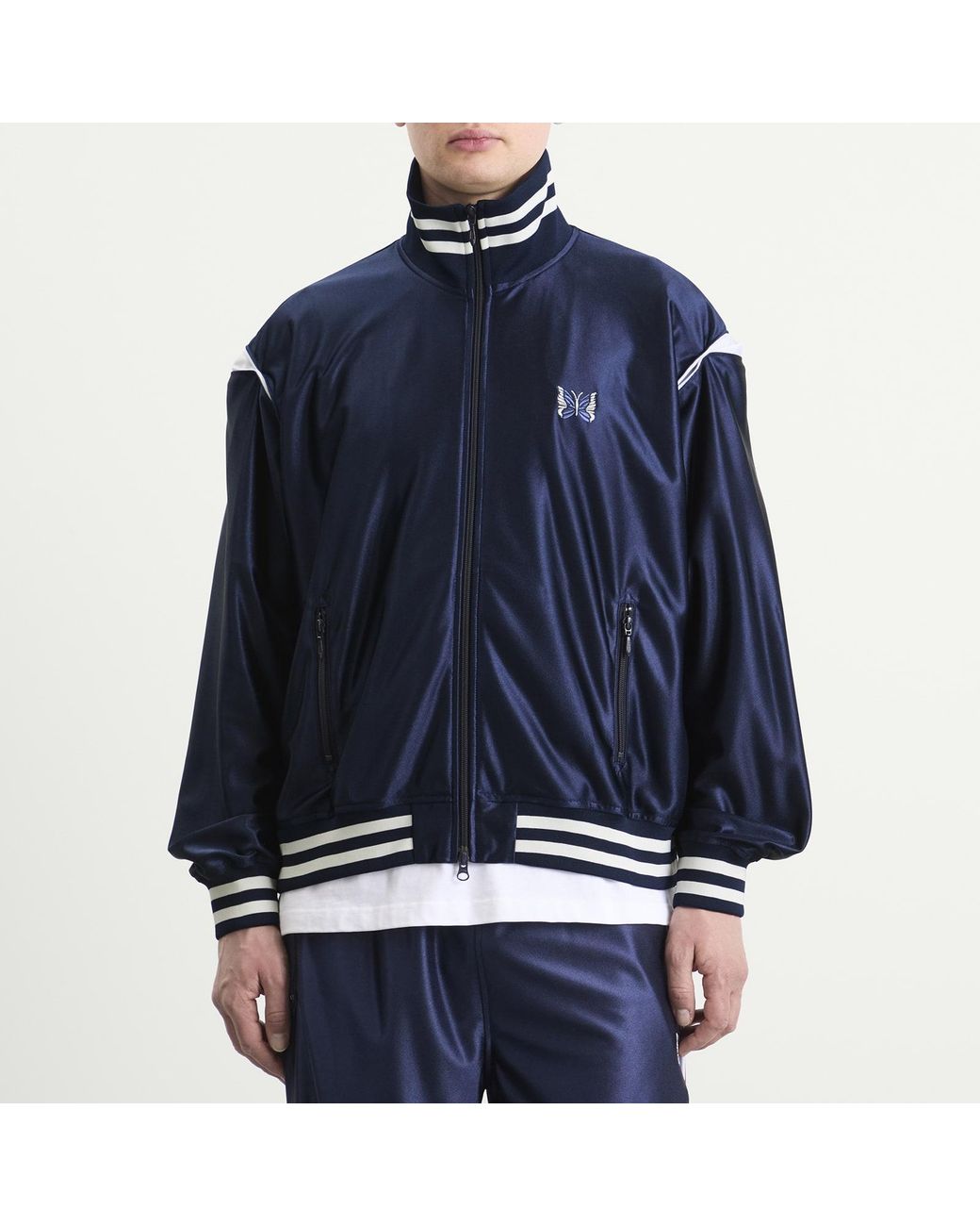 Needles Blue Sateen Track Jacket for men